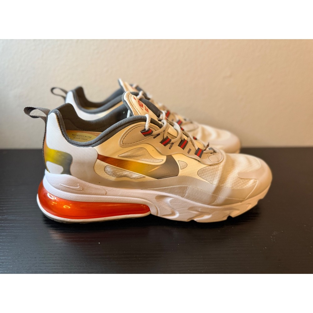 Nike Air Max 270 React Mens Size 11.5 Summit White Team Orange CD6615-100